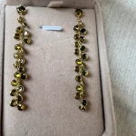 Orecchini pendenti argento dorato 925