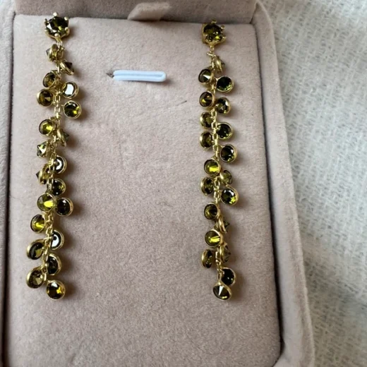 Orecchini pendenti argento dorato 925