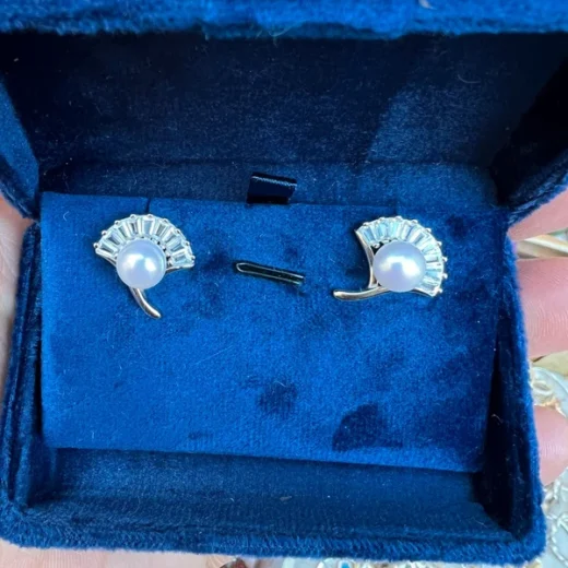 Orecchini argento 925 vera perla