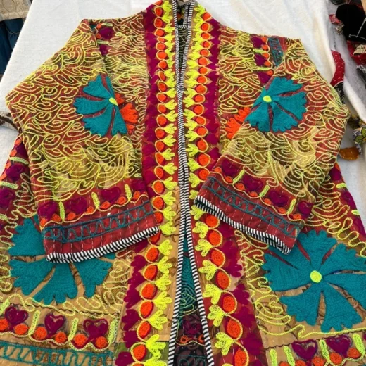 Cappotto Indiani ricamato mano 100%cotone