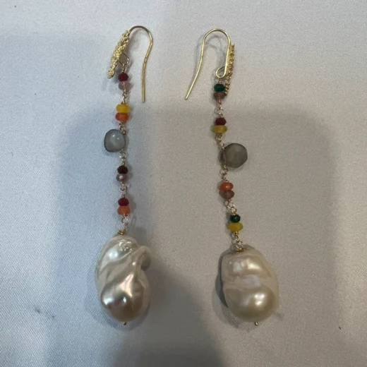 Orecchini pendenti Argento 925 con pietre dure